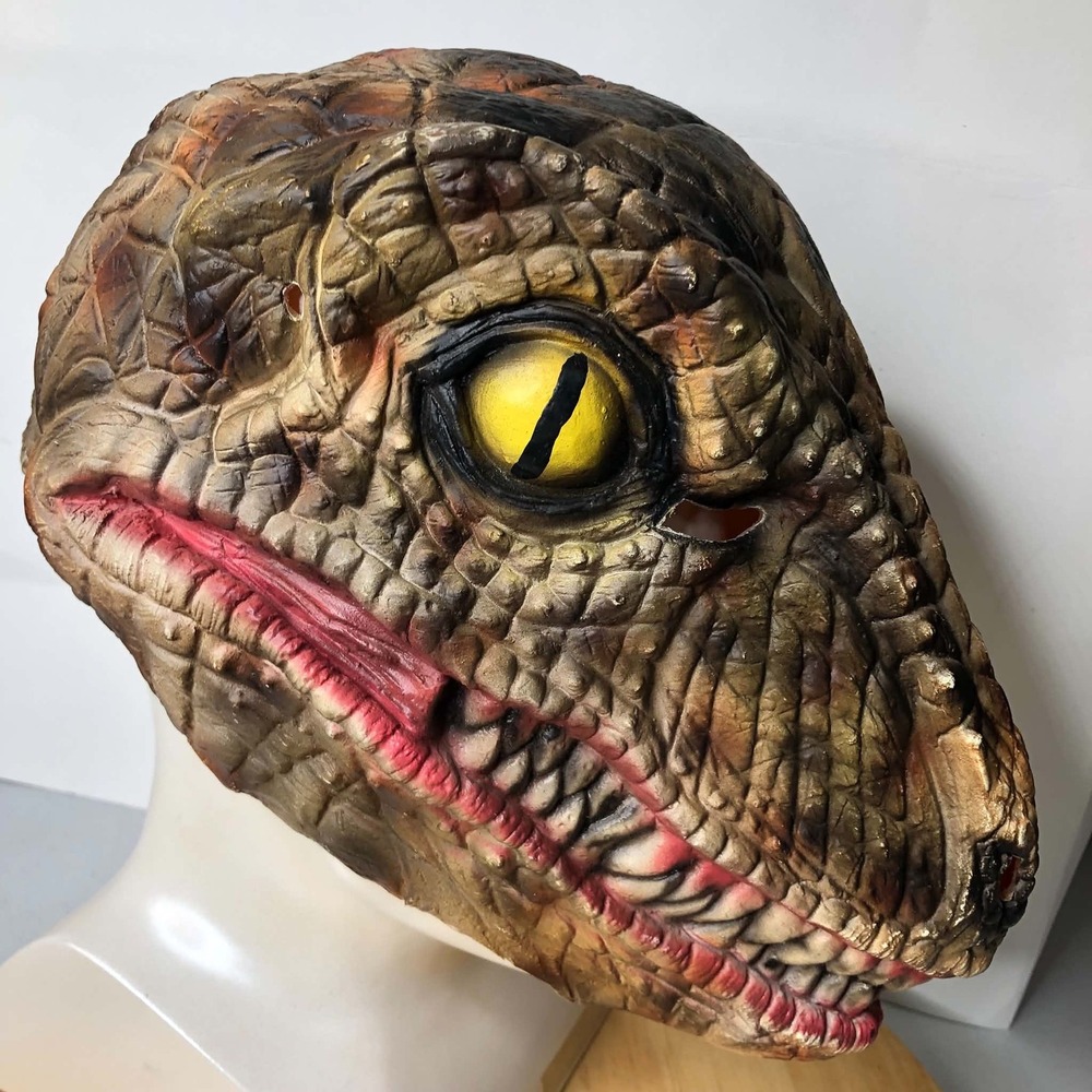 Disguise Inc Raptor Dinosaur Halloween Mask Adult 90s Vintage Fright Asylum TRex
